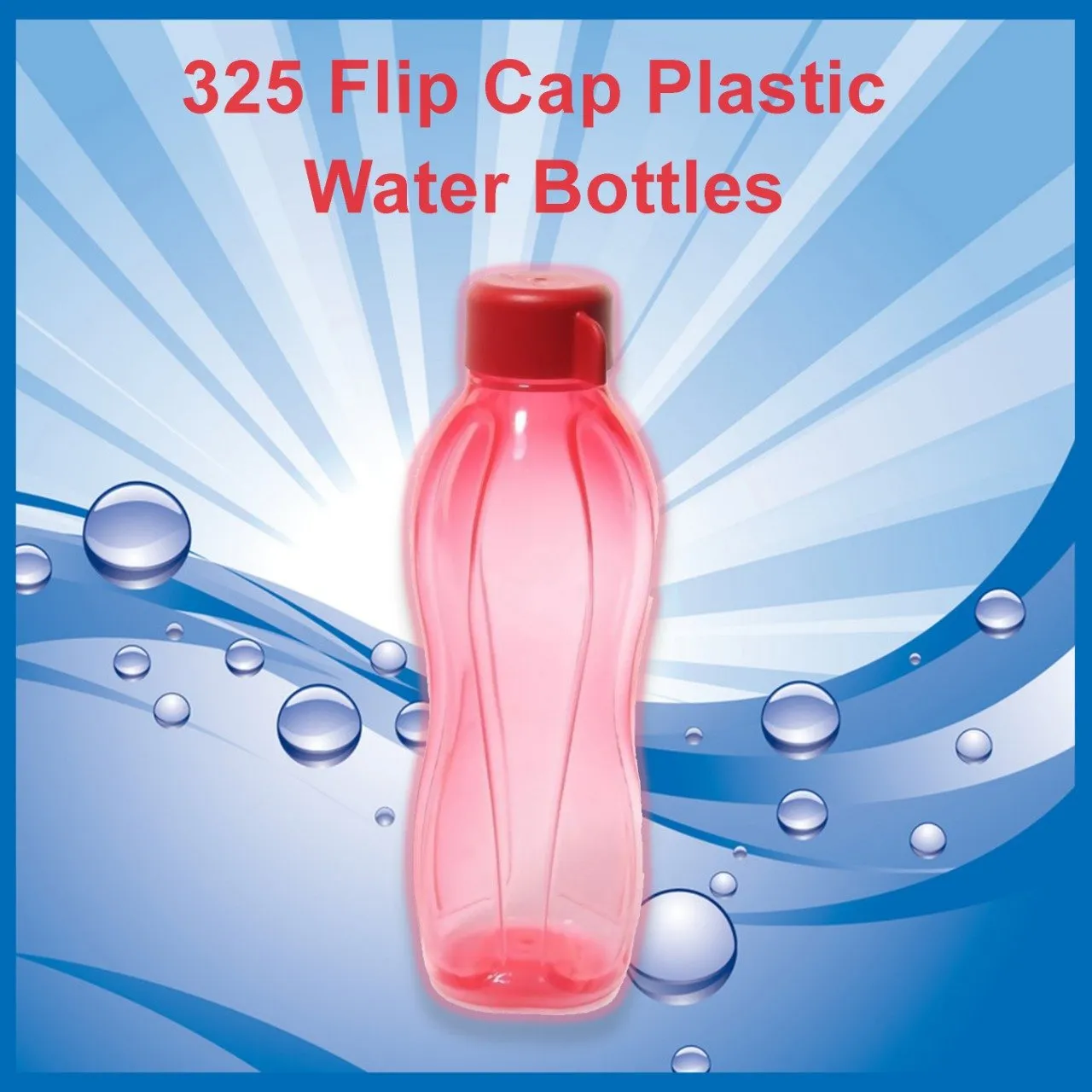 0325 Flip Cap Plastic Water Bottles
