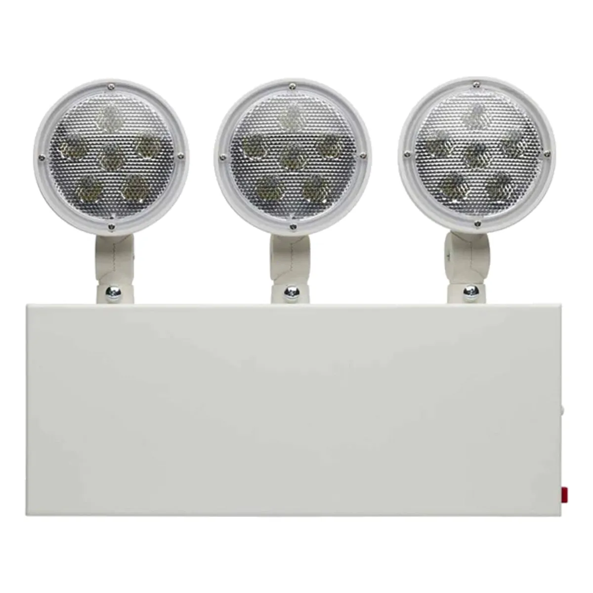120/277 Volts Tri Head LED Emergency Light Universal Mounting, White