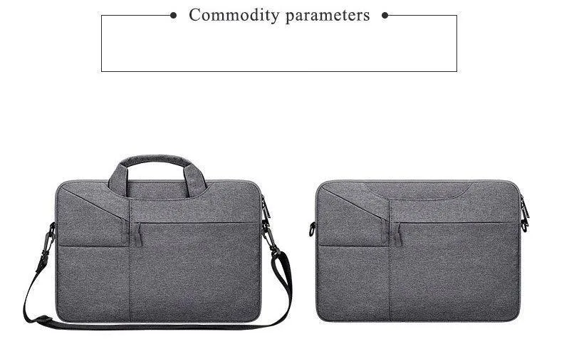 15.6 Inch Custom Waterproof Computer Laptop Messenger Bag-Grey