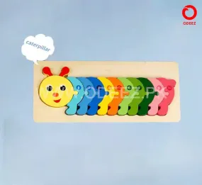 3D Wooden Animal Board - Caterpillar