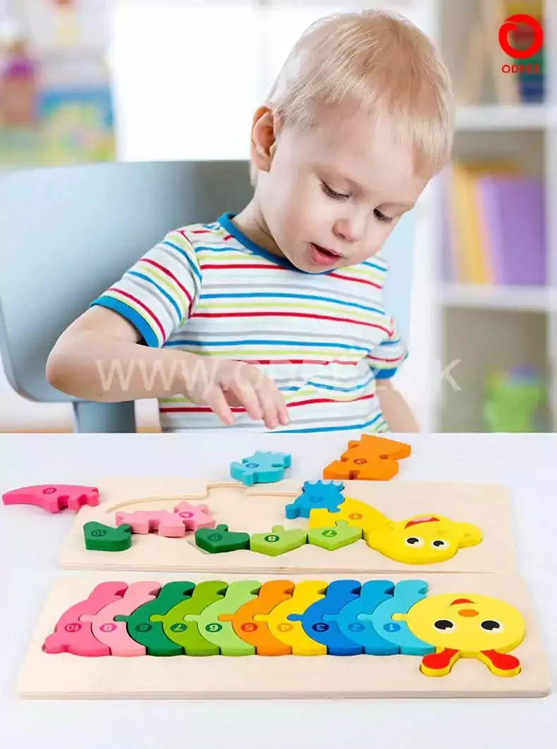 3D Wooden Animal Board - Caterpillar