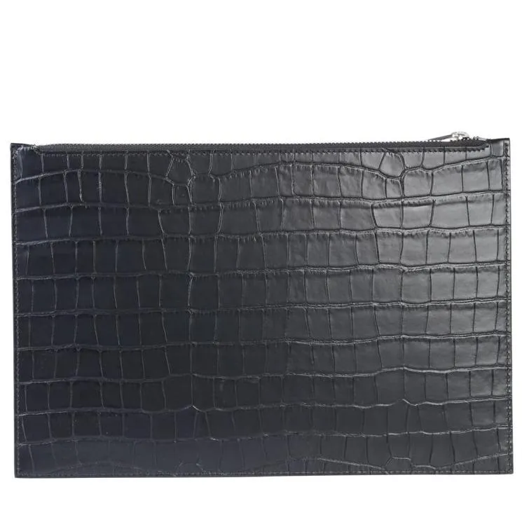 Alexander McQueen Embossed Zip-Up Clutch Bag