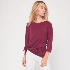 Anen 3/4 Sleeve Side Tie Top