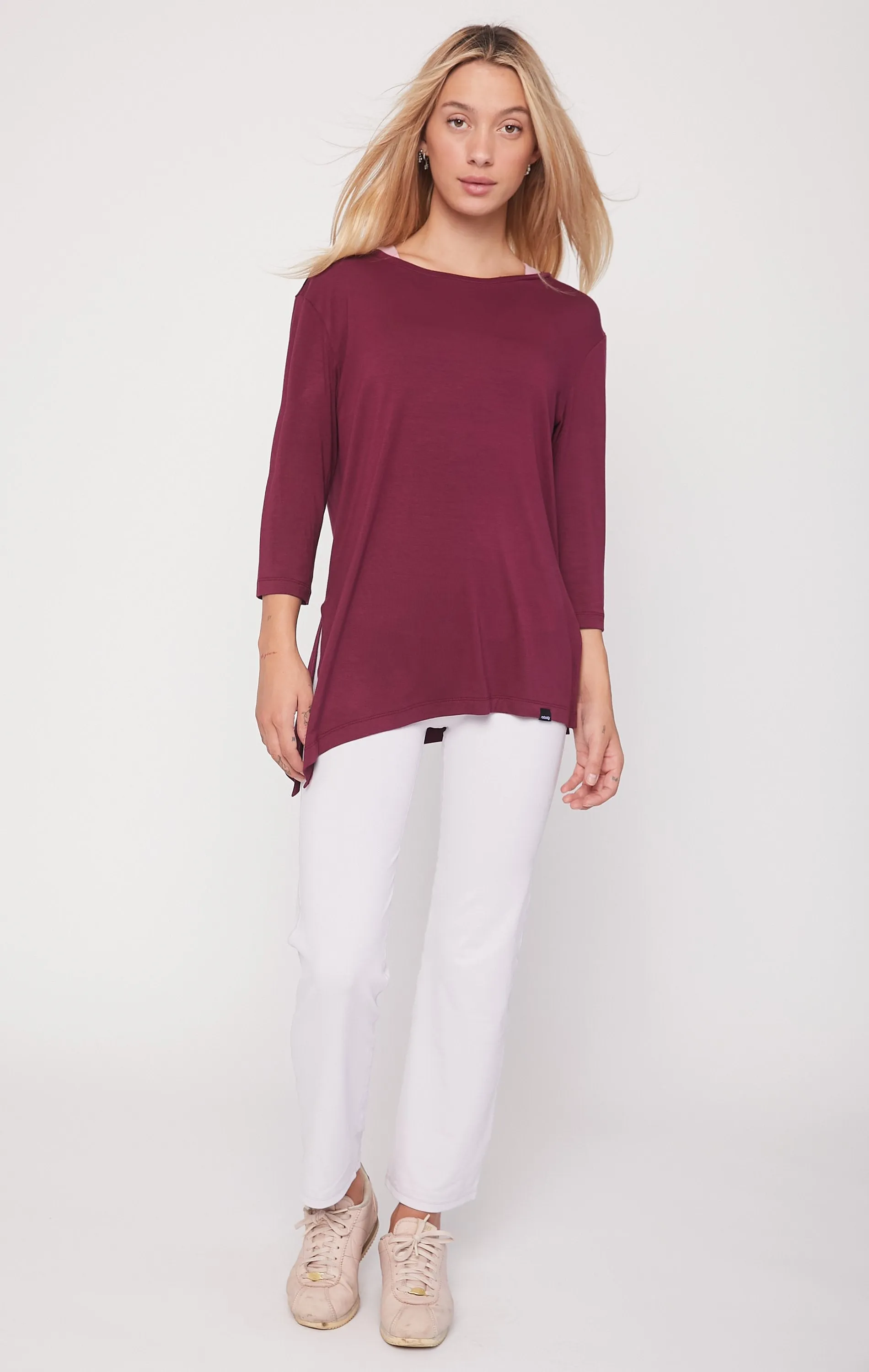 Anen 3/4 Sleeve Side Tie Top