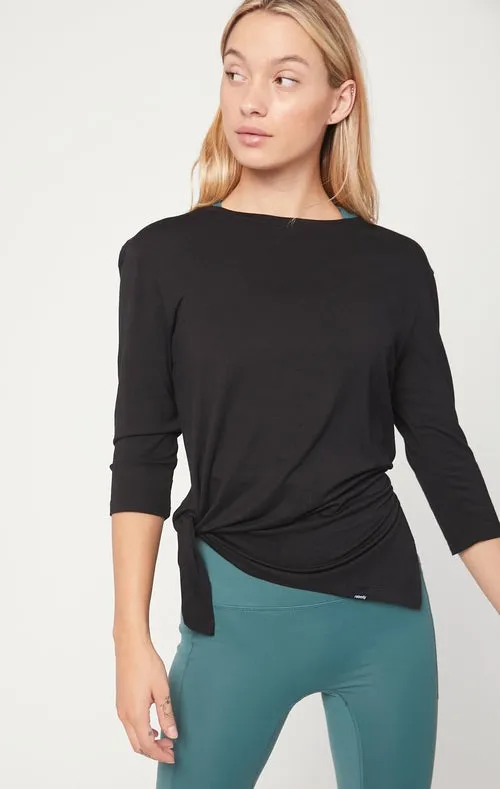 Anen 3/4 Sleeve Side Tie Top