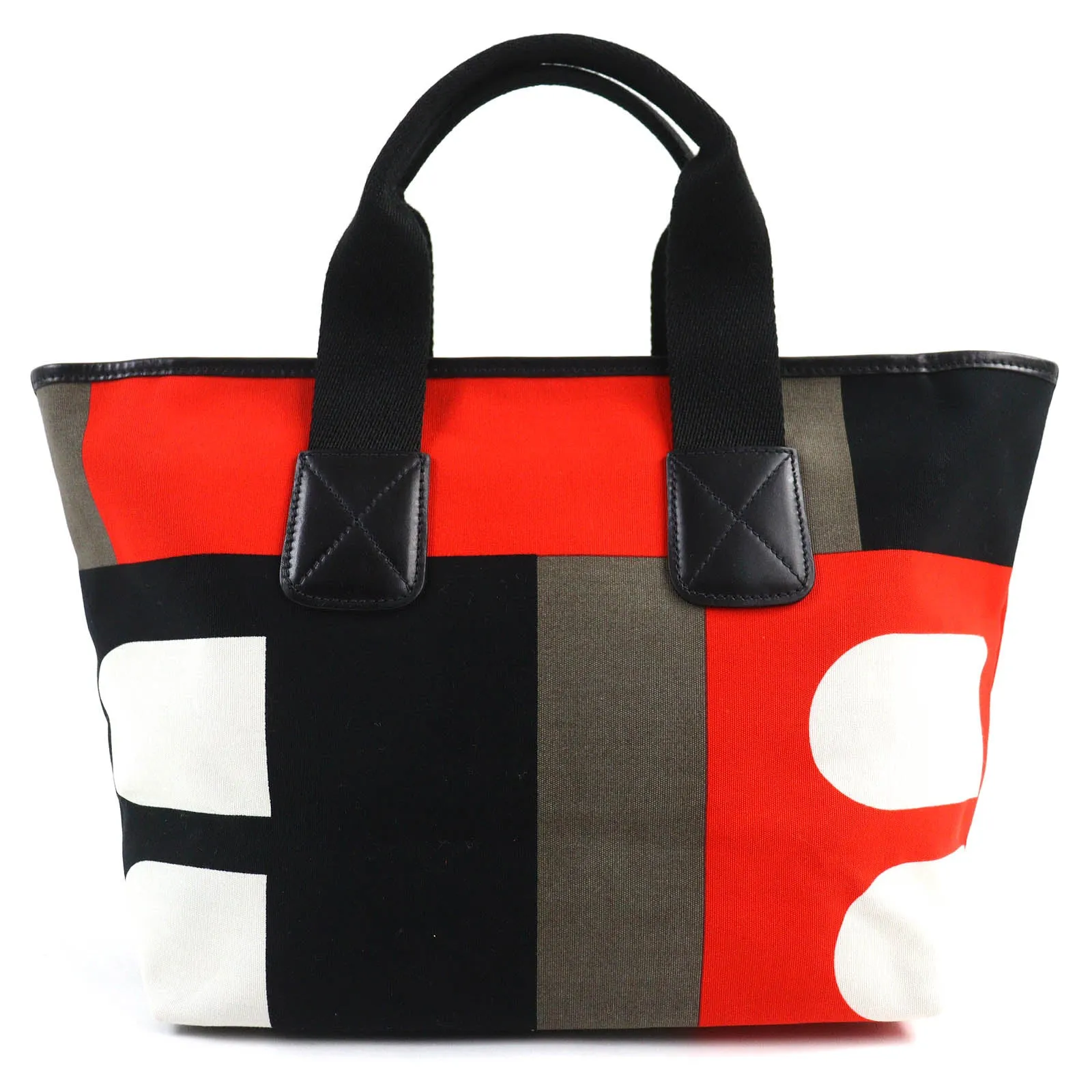 Bally Boothbay B Logo Leather Canvas Handbag