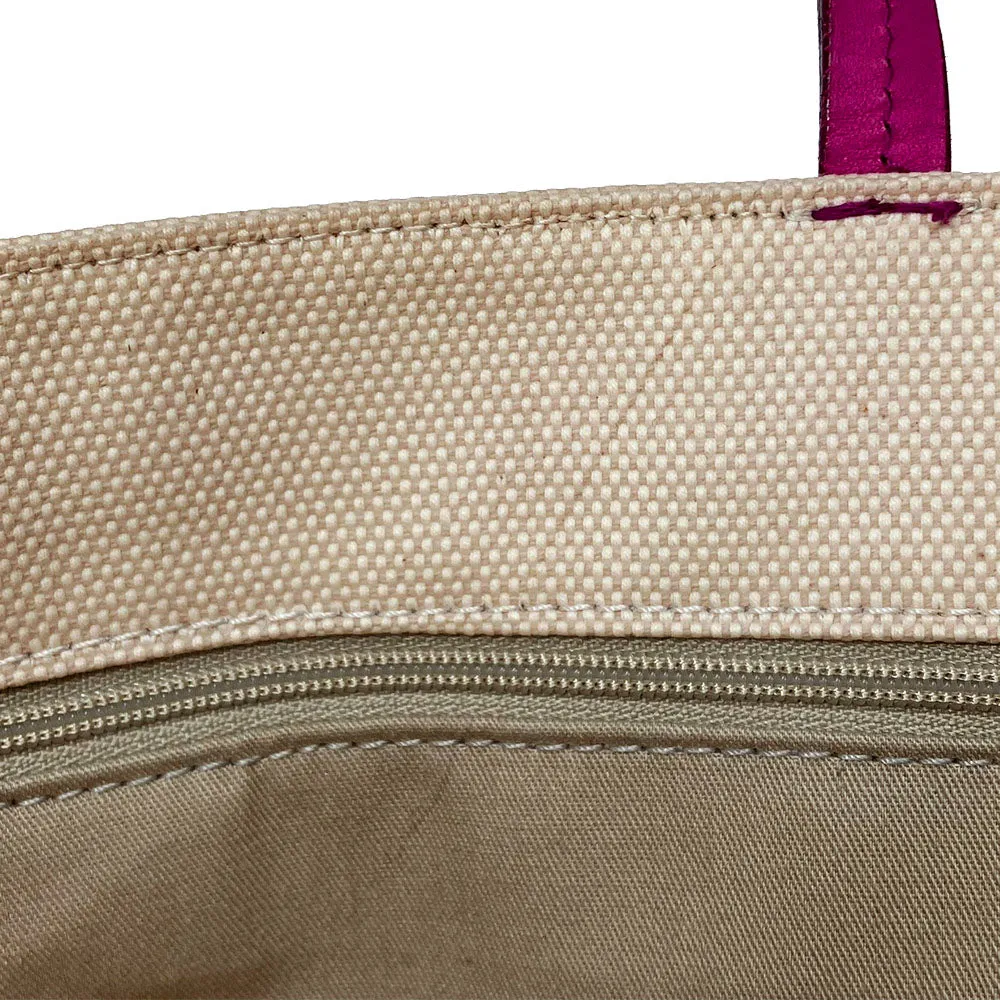 Bally Canvas Leather Tote Bag