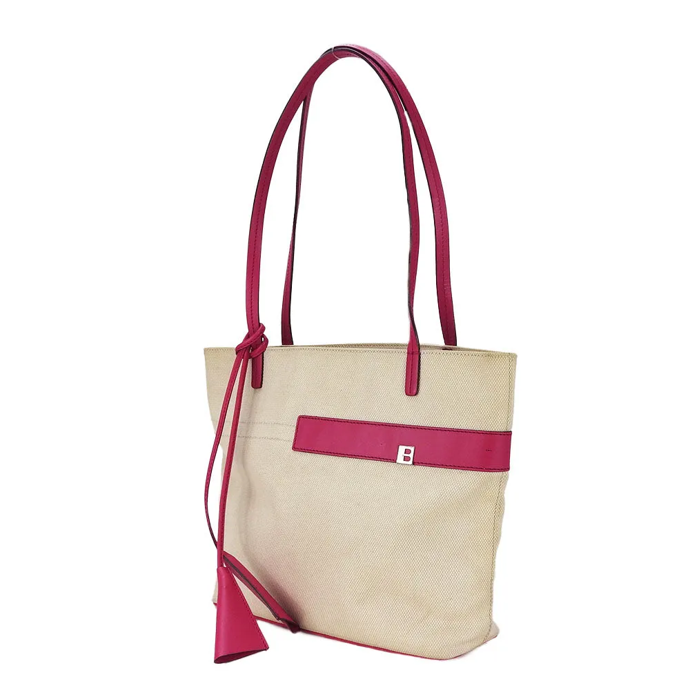 Bally Canvas Leather Tote Bag