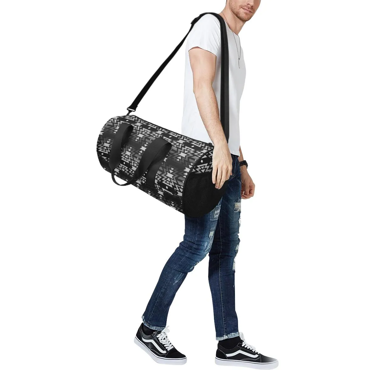 Black Fire Black and Gray Duffle Bag