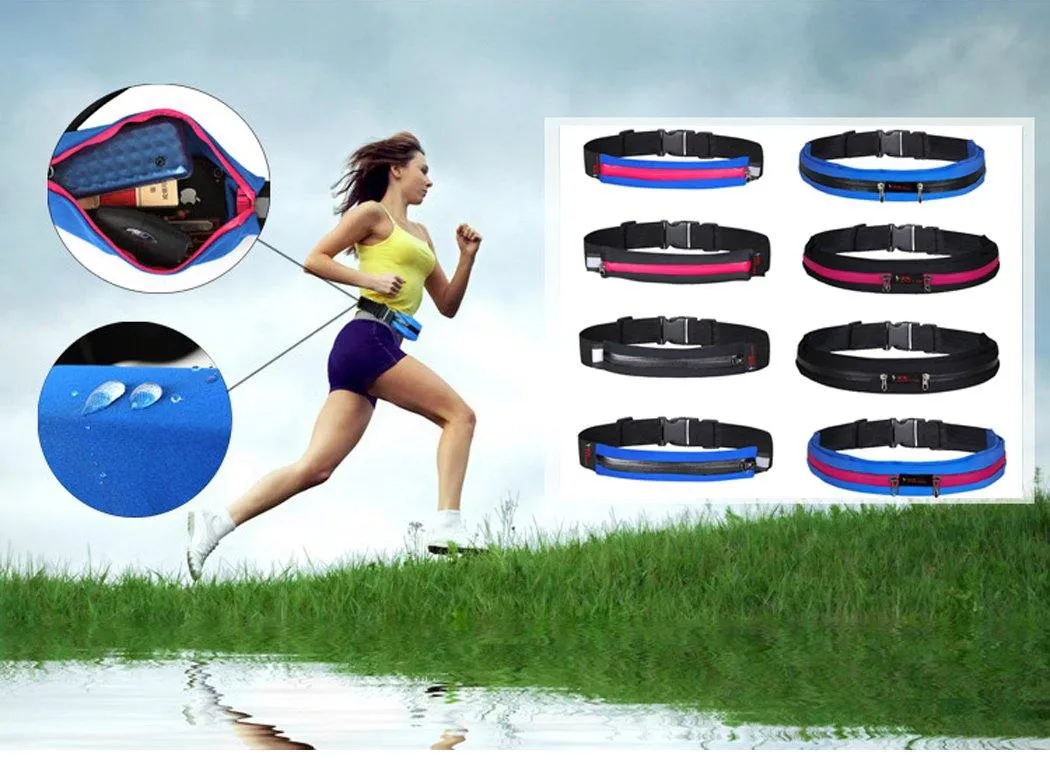 Black Waist Belt for Outdoor Jogging Running Walking Hiking