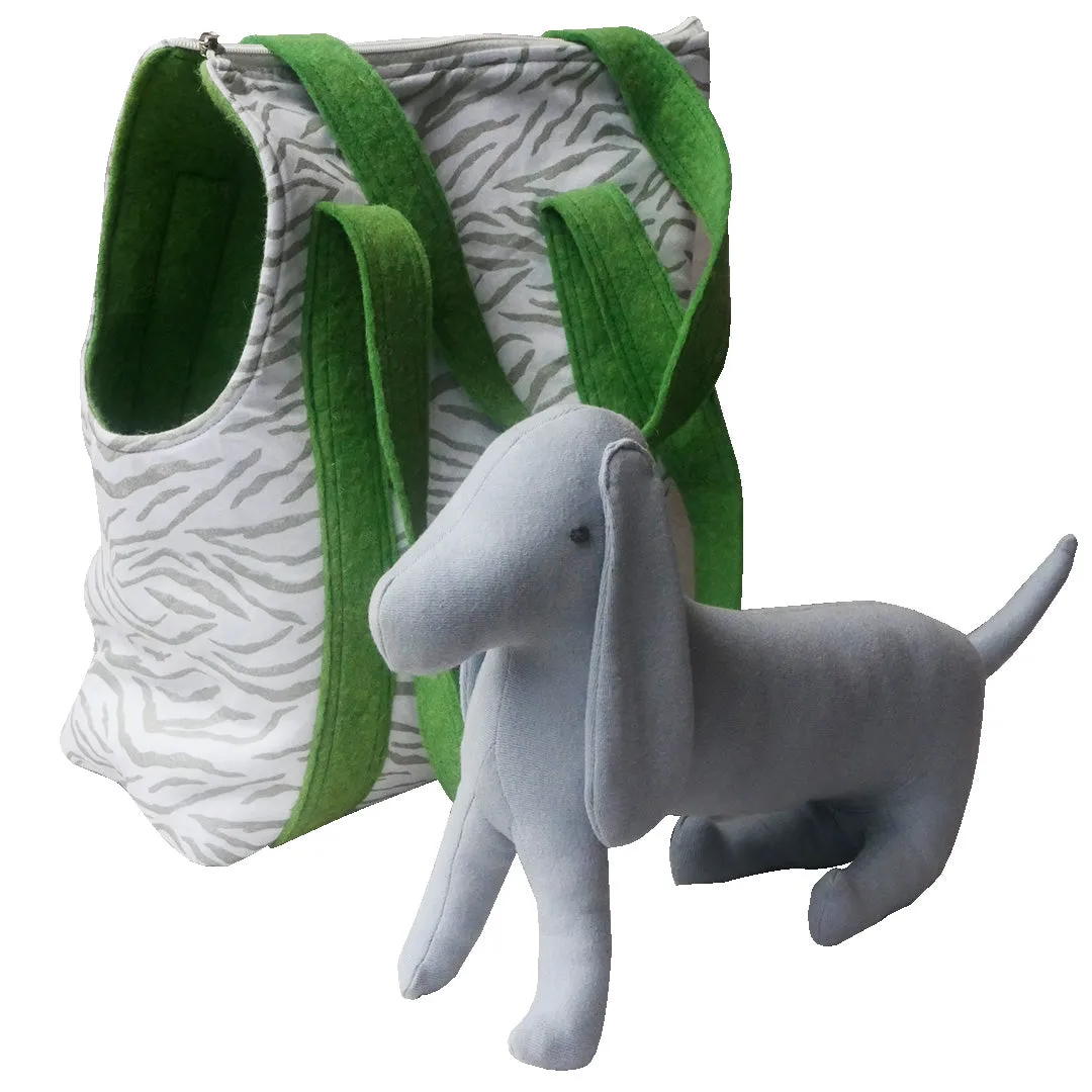 Blue & Pink Dog Carry Bag | 100% Organic