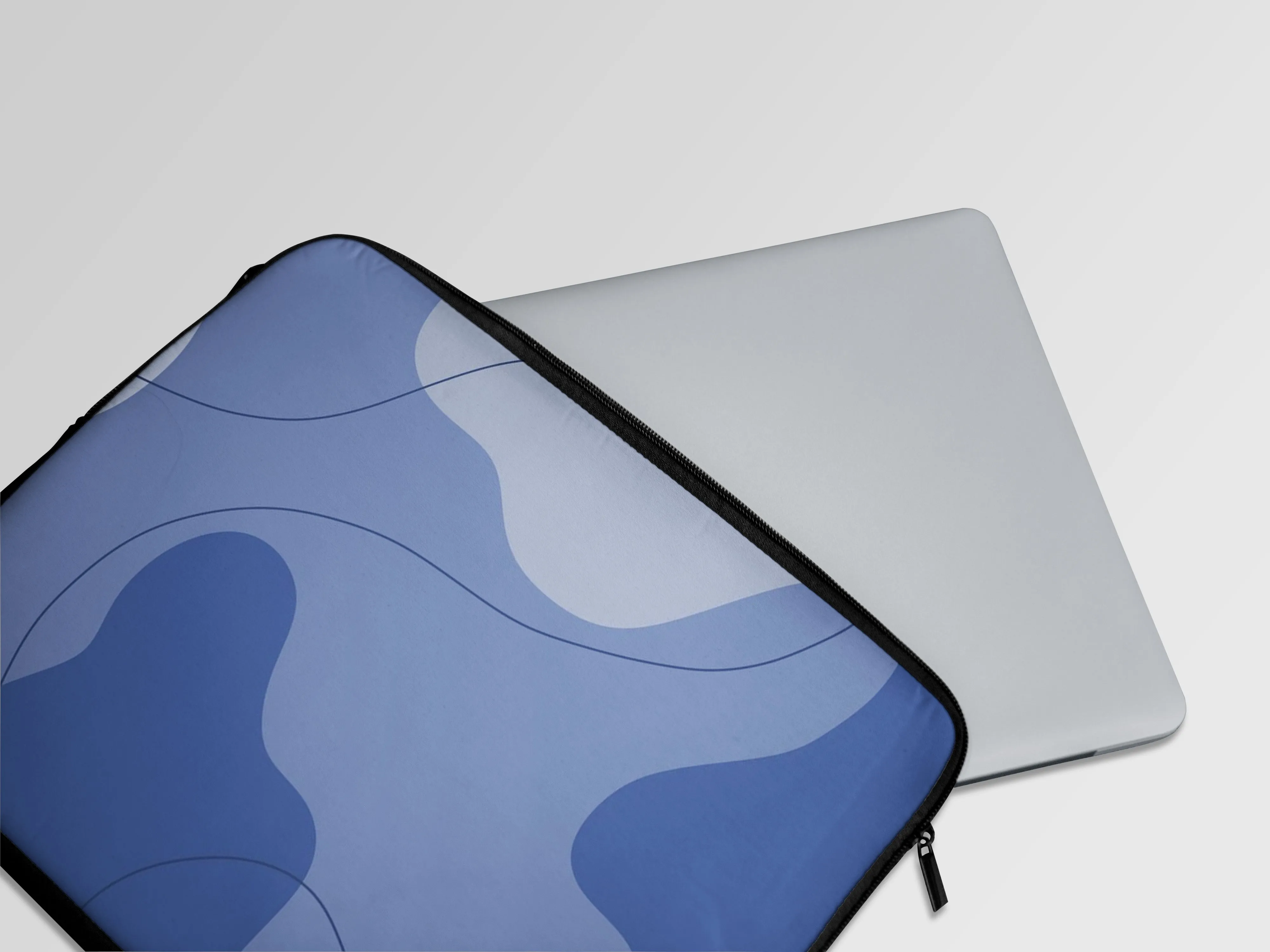 Blue Camo Abstract Laptop Sleeve Bag