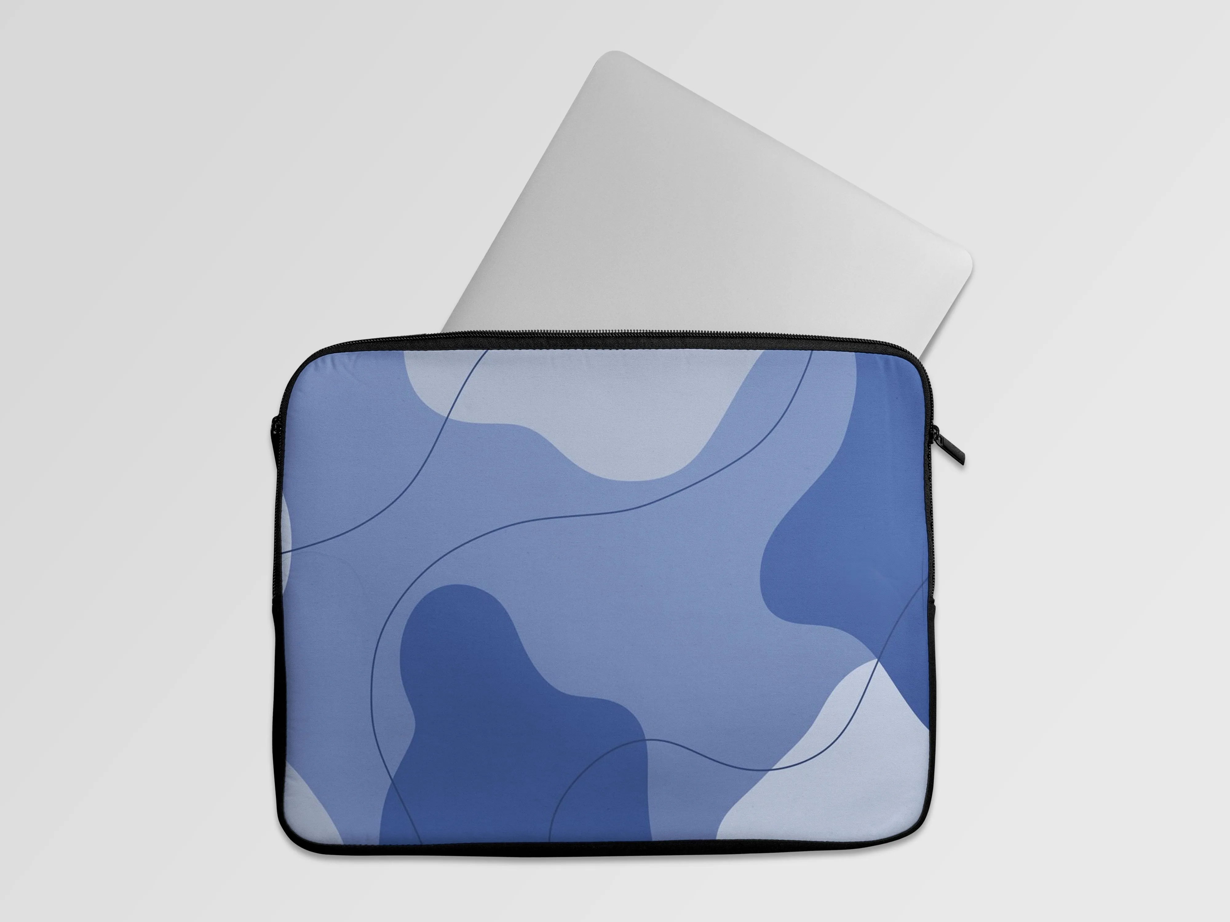 Blue Camo Abstract Laptop Sleeve Bag