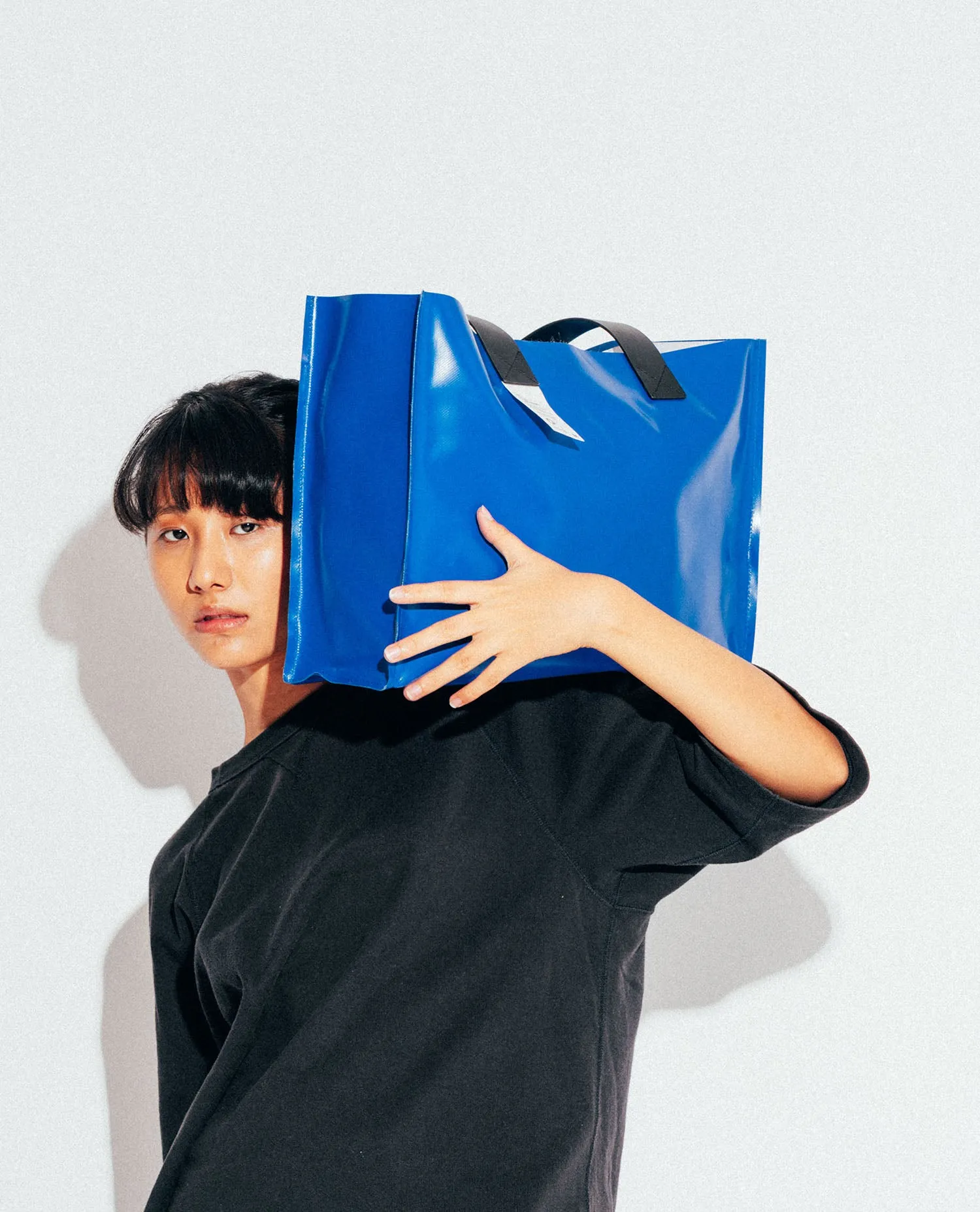 Blue Sidewalk Tote Bag Large