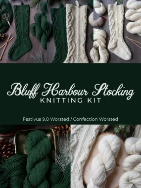 Bluff Harbour Stocking Kit <br><small>yarn & knitting pattern kit</small>