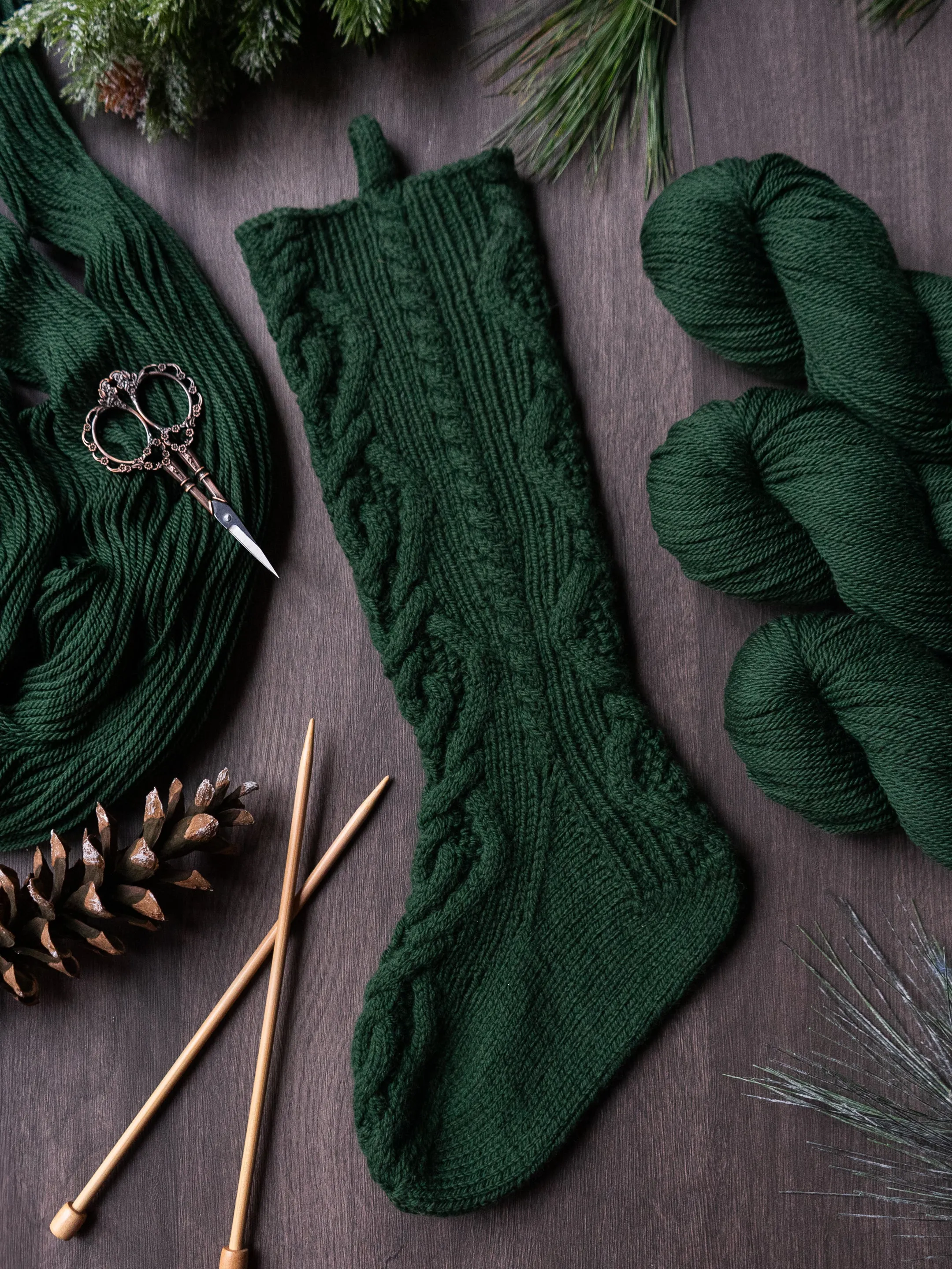 Bluff Harbour Stocking Kit <br><small>yarn & knitting pattern kit</small>