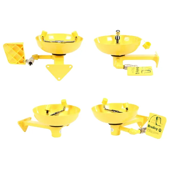 Bradley S19-220 Wall Mount Emergency Eyewash w/ Plastic Eye Wash Bowl