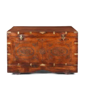 Brass Bound Burmese Military Chest -19th Century