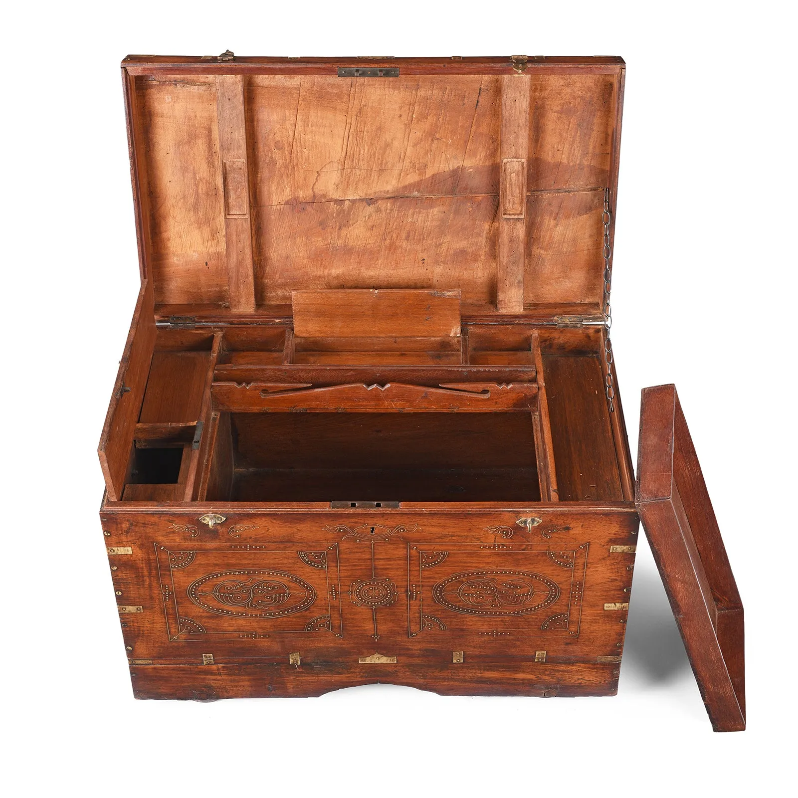 Brass Bound Burmese Military Chest -19th Century