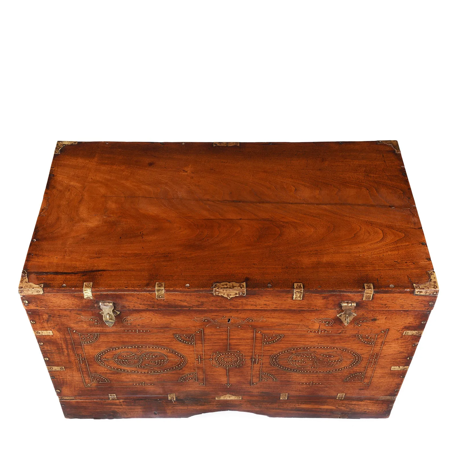Brass Bound Burmese Military Chest -19th Century