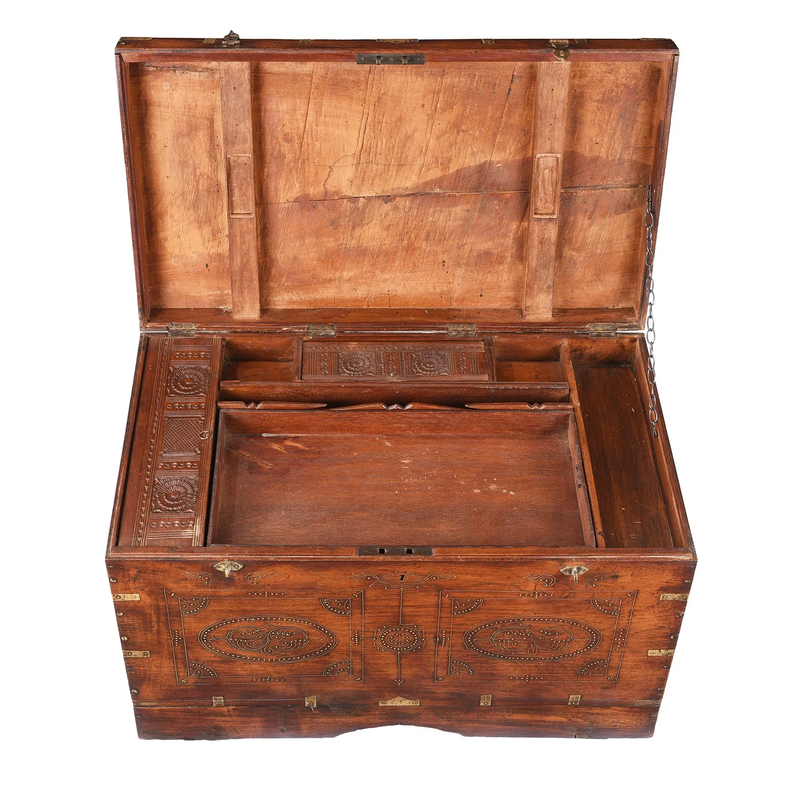 Brass Bound Burmese Military Chest -19th Century