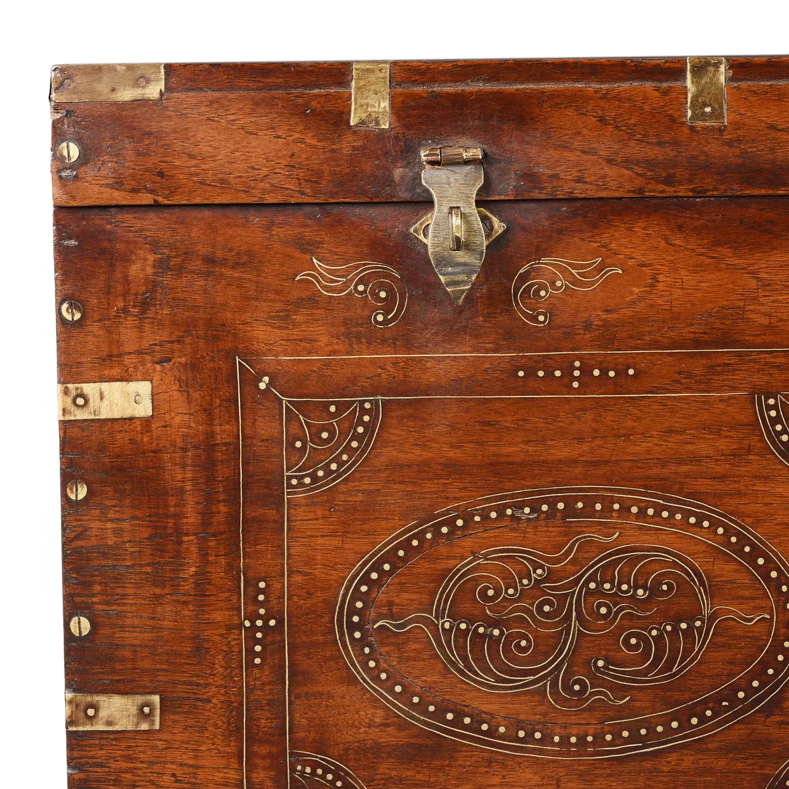 Brass Bound Burmese Military Chest -19th Century