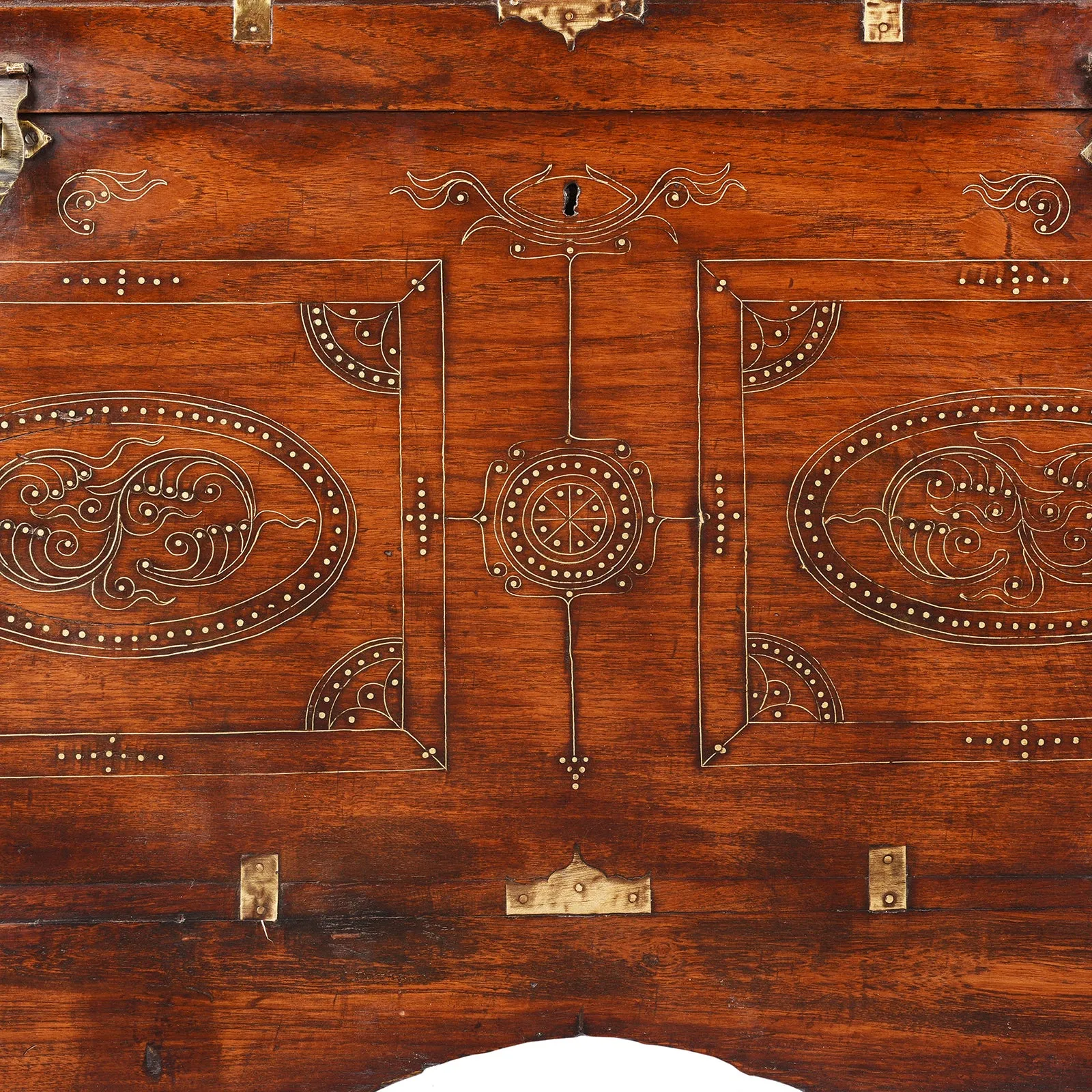 Brass Bound Burmese Military Chest -19th Century