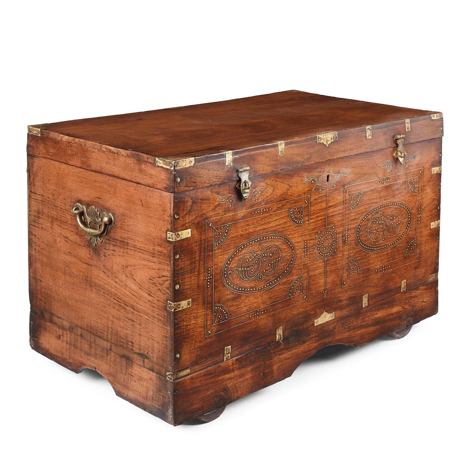 Brass Bound Burmese Military Chest -19th Century