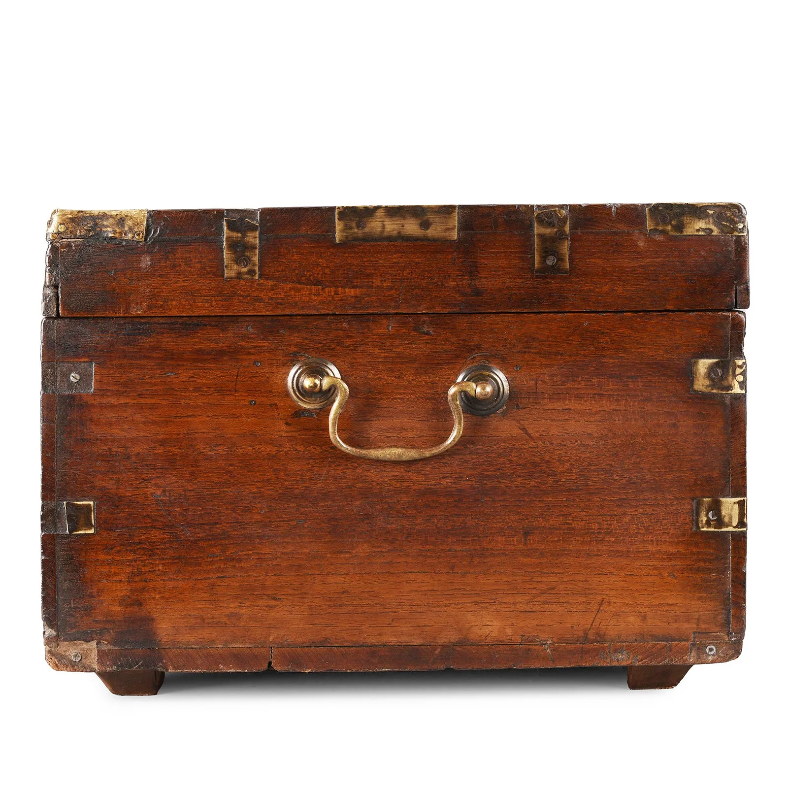 Brass Inlaid Mandalay Box From Burma - 19th Century