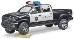 Bruder Dodge RAM 2500 Police Pickup Truck with Policeman Action Figure, Light & Sound Module