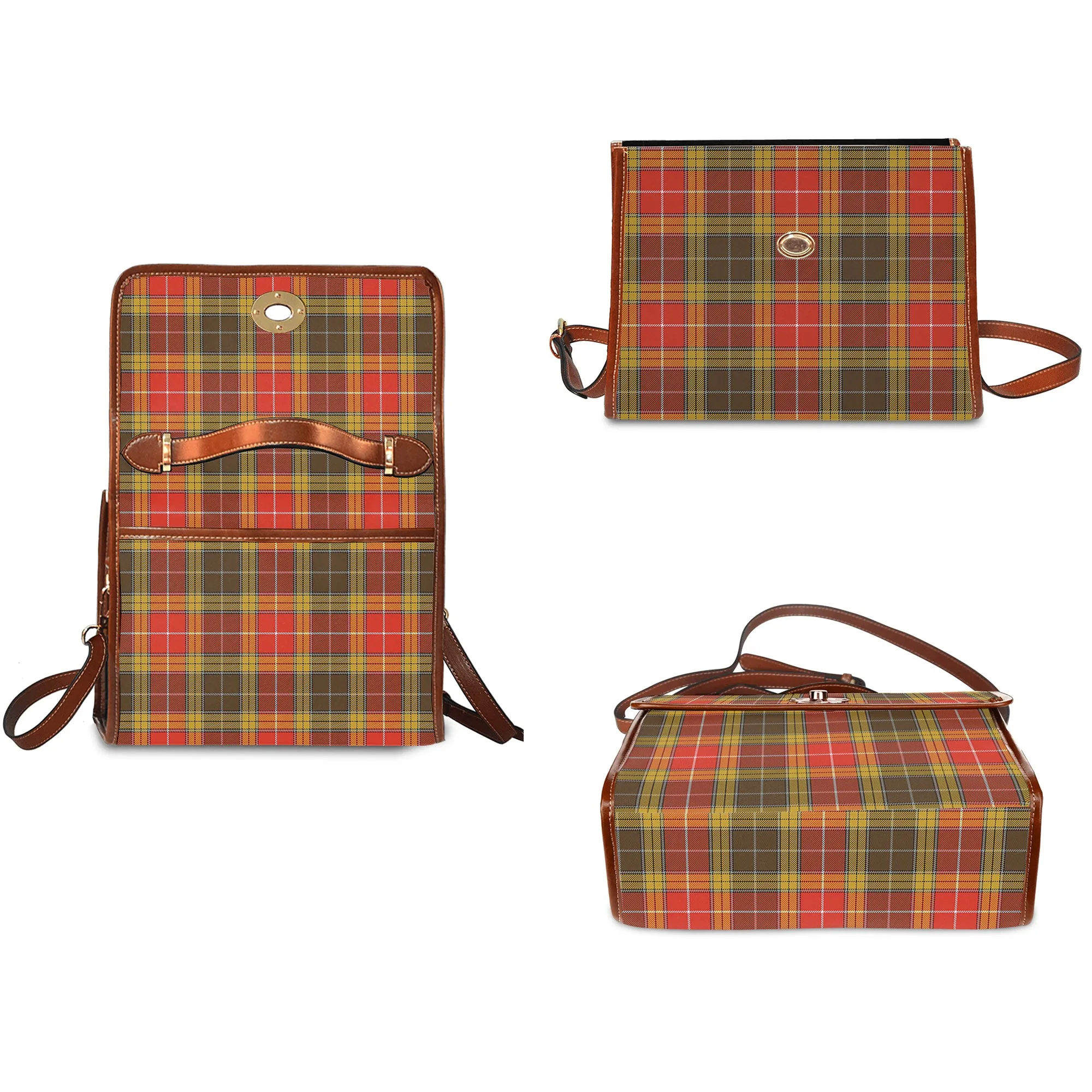 Buchanan Old Set Weathered Tartan Waterproof Canvas Bag