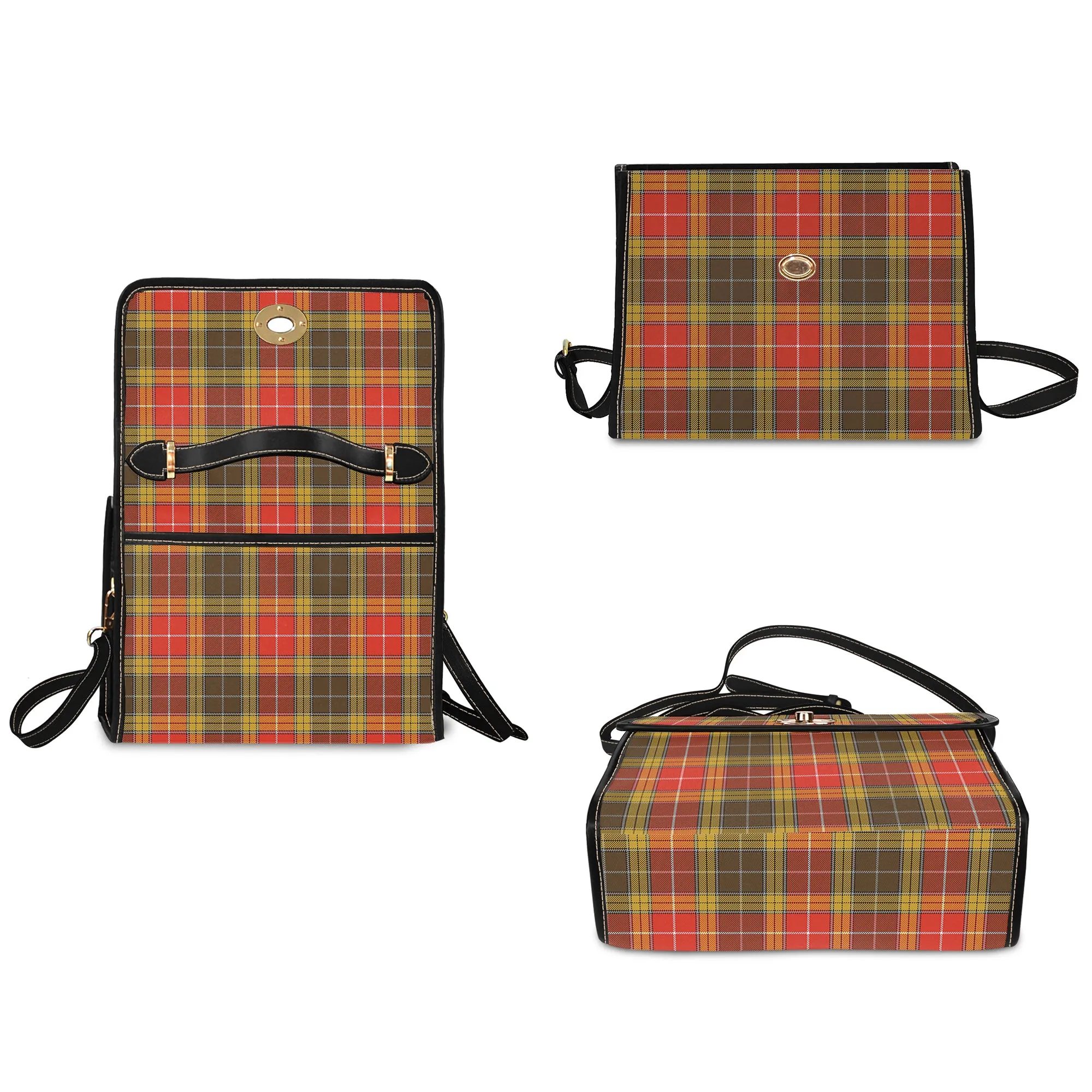 Buchanan Old Set Weathered Tartan Waterproof Canvas Bag