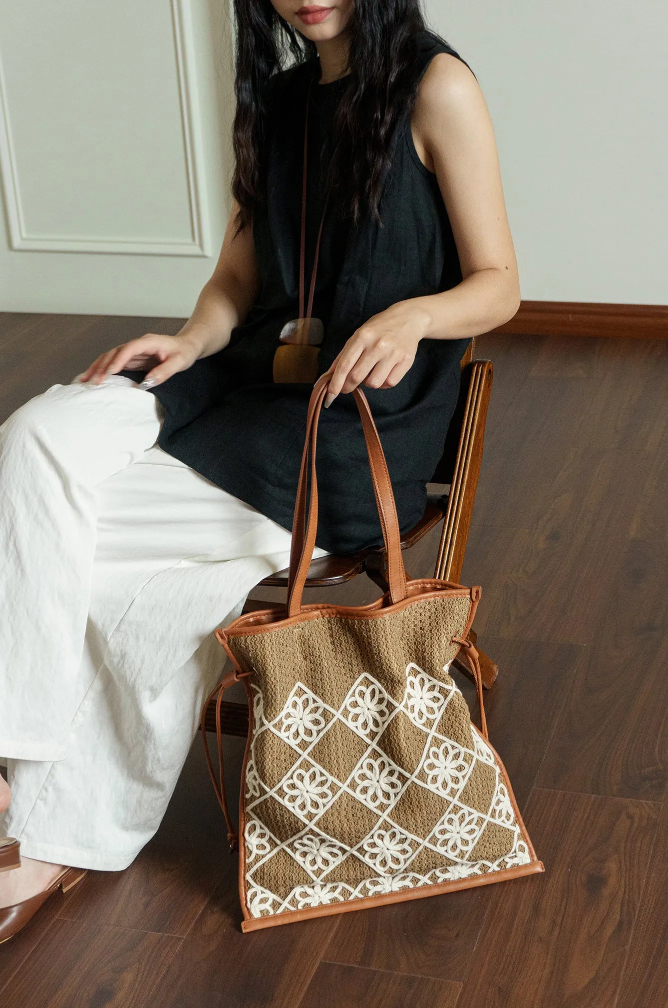 Chic Women's Boho Handbags Crochet Tote Bag For Women