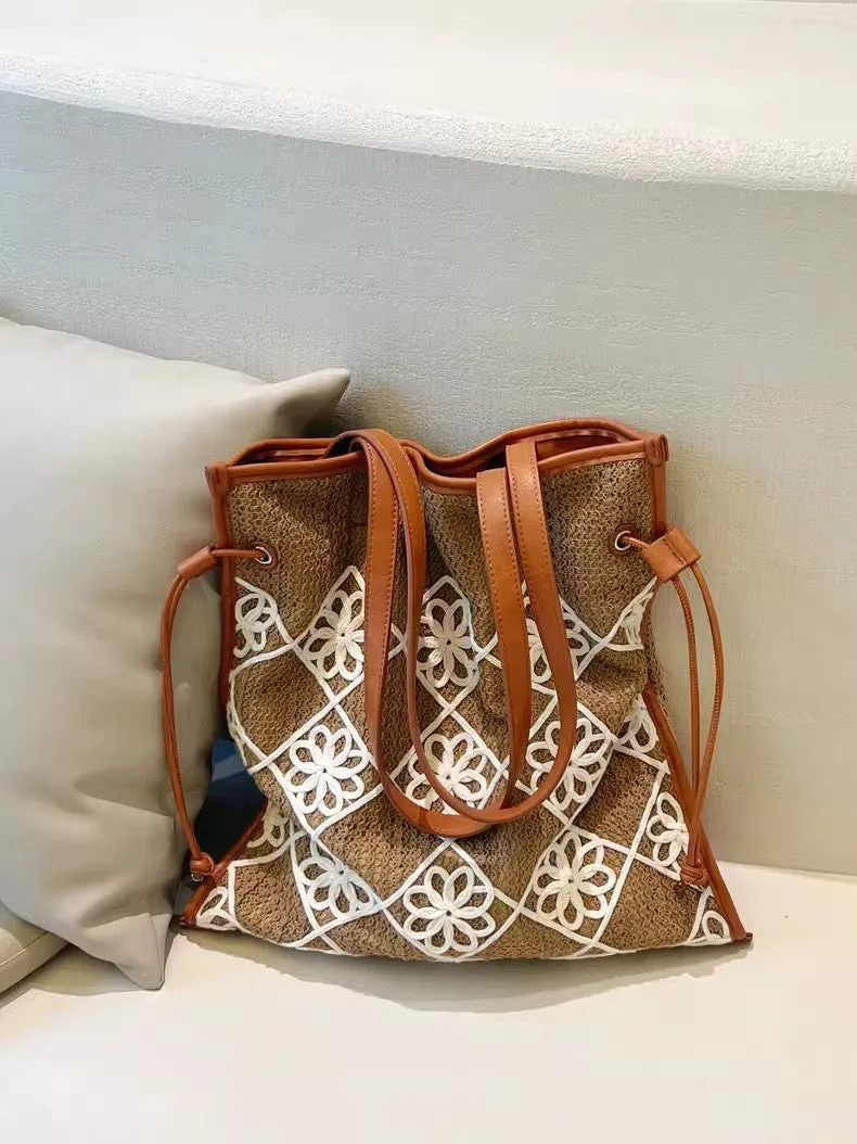 Chic Women's Boho Handbags Crochet Tote Bag For Women