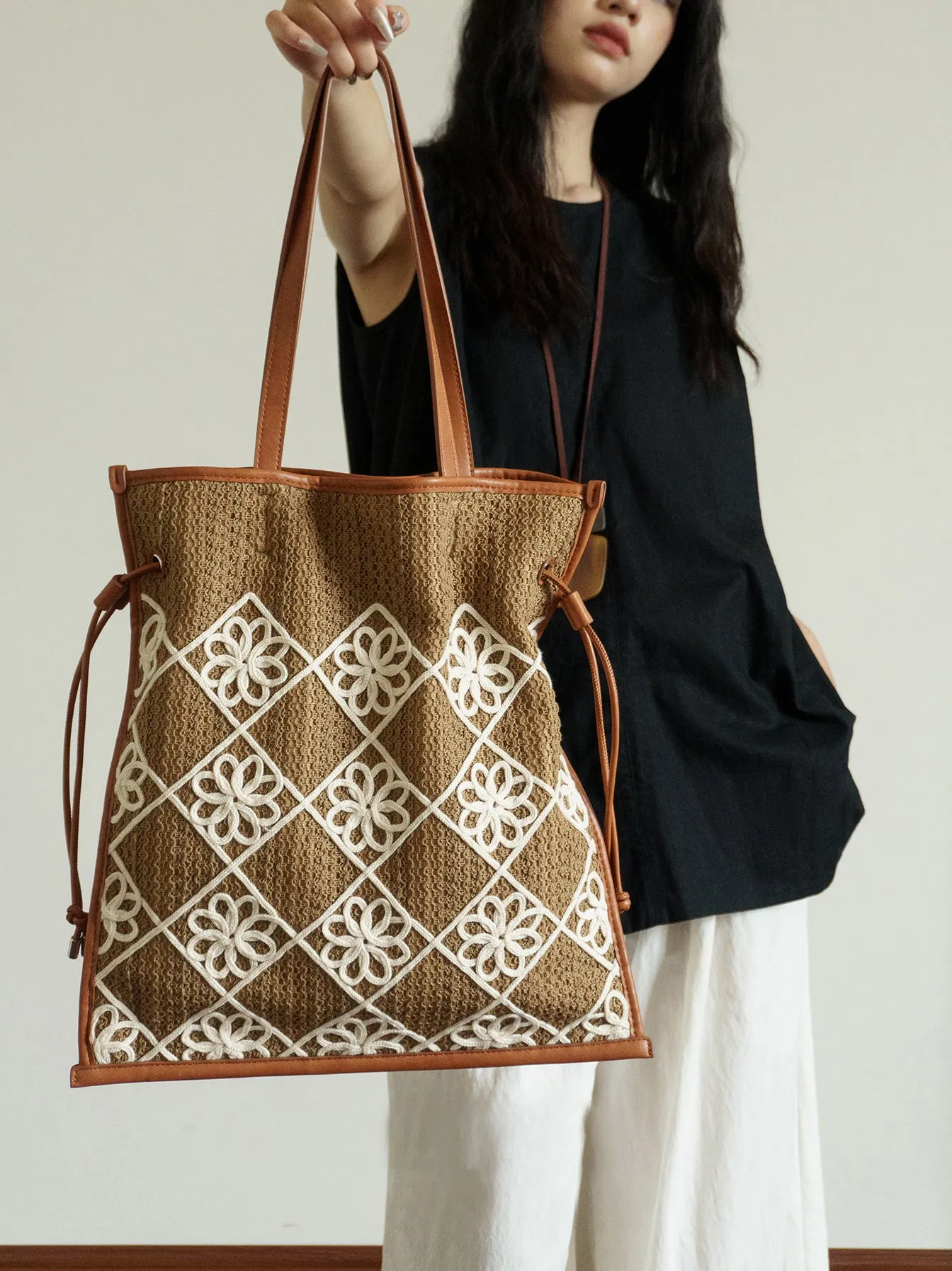 Chic Women's Boho Handbags Crochet Tote Bag For Women