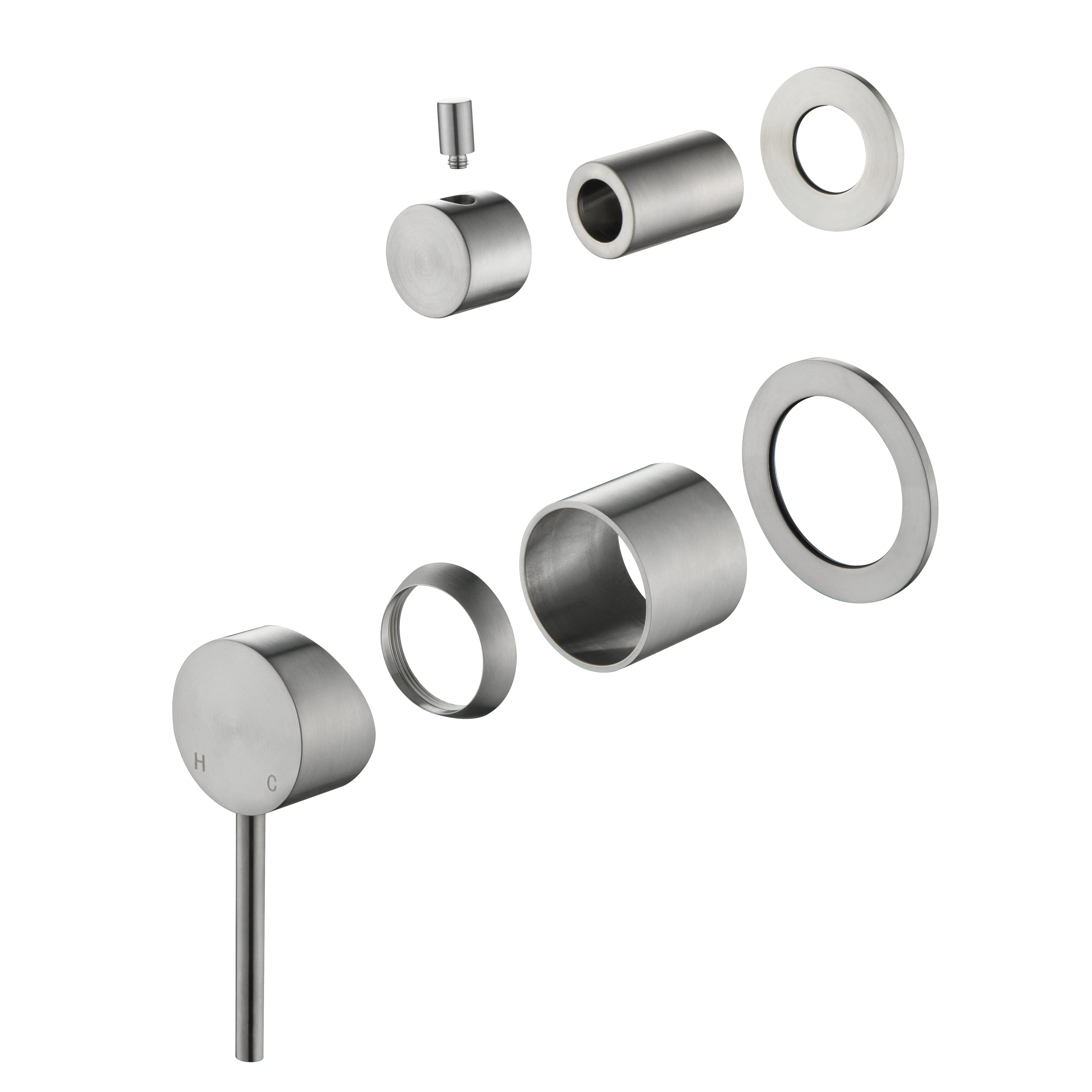 CLIO Shower / Bath Mixer with Divertor Trim Kit Brushed Nickel