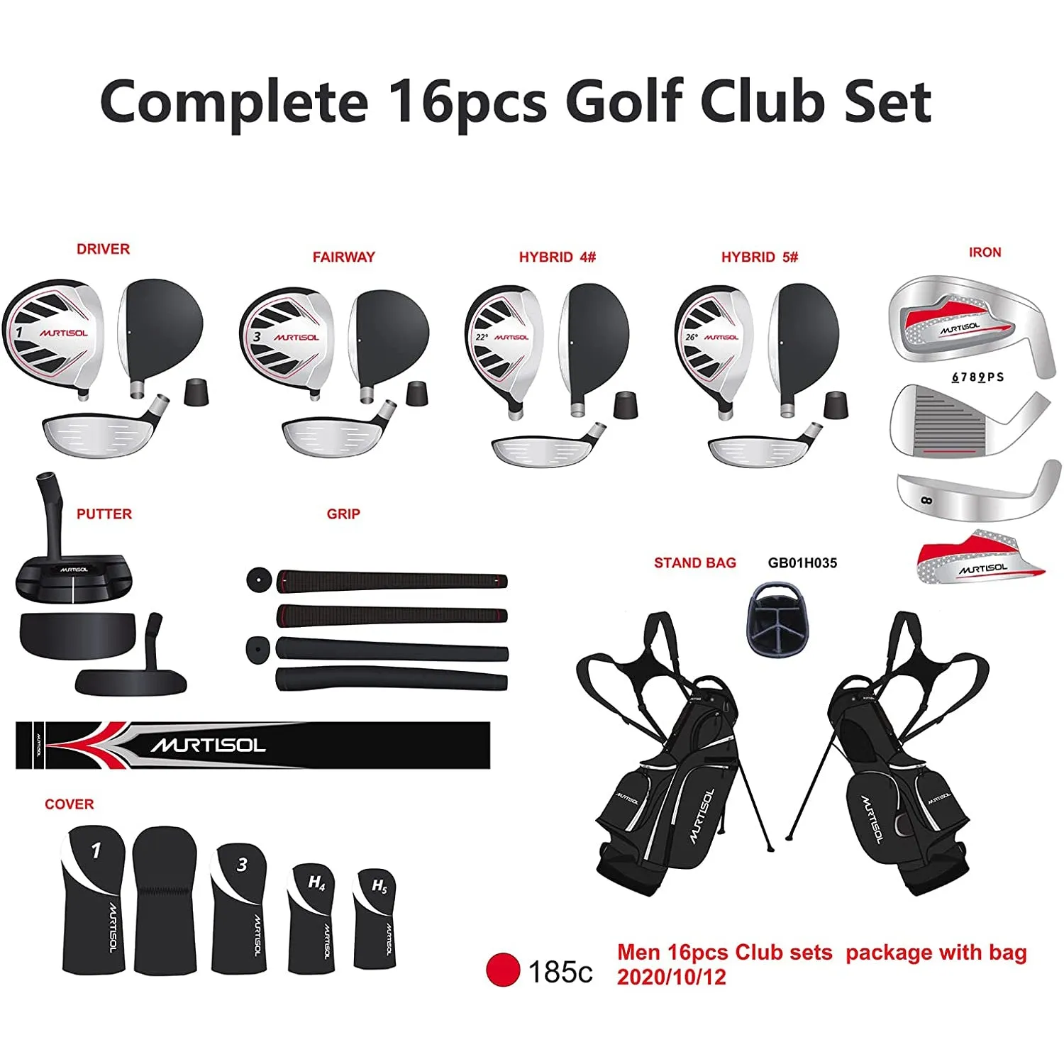 Complete Men's Golf Club Package Sets
