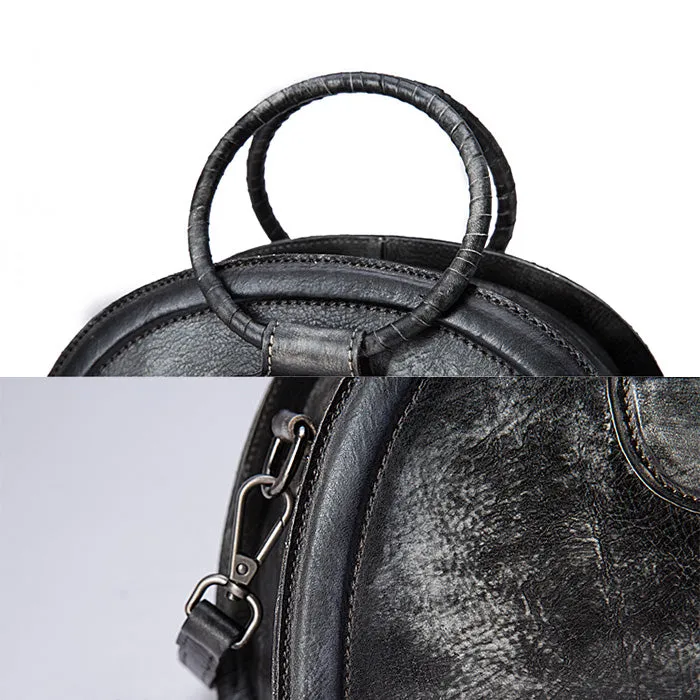 Cool Womens Half-Round Bag Leather Crossbody Bags Handbags for Women