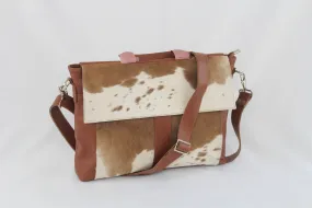 Cowhide Hair On Laptop Messenger Bag