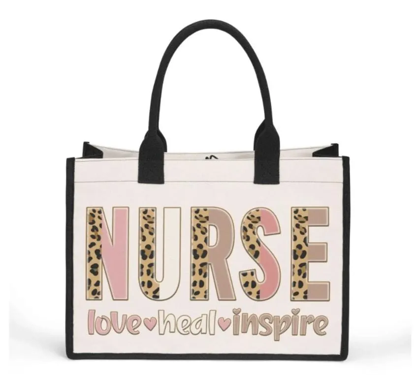 Custom Nurse Canvas tote bag Inspirational Quote Premium Tote Bag