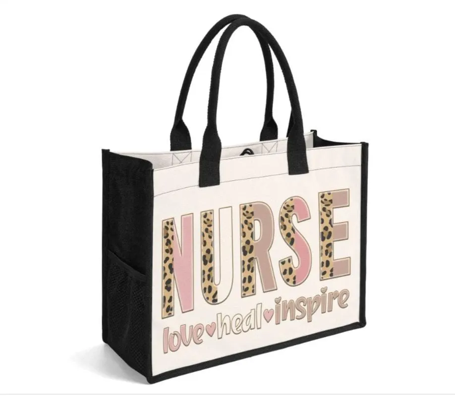 Custom Nurse Canvas tote bag Inspirational Quote Premium Tote Bag