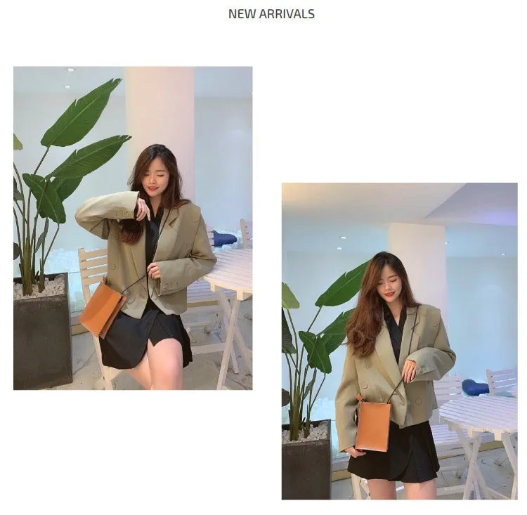 Cute Brown Leather Phone Purse Women Side Bag Box Phone Crossbody Purse For Women