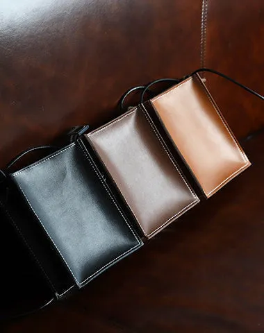 Cute Brown Leather Phone Purse Women Side Bag Box Phone Crossbody Purse For Women