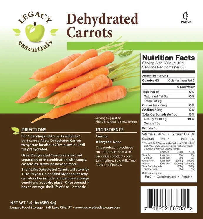 Dehydrated Carrots