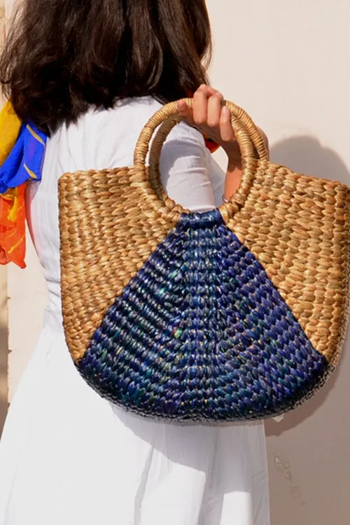 Dharini Water Hyacinth Designer Bag (Indigo)