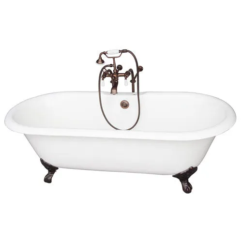 Duet 67″ Cast Iron Double Roll Top Tub Kit – Oil Rubbed Bronze Accessories