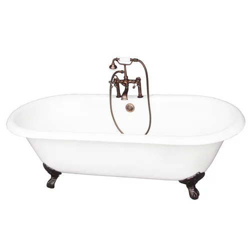 Duet 67″ Cast Iron Double Roll Top Tub Kit – Oil Rubbed Bronze Accessories