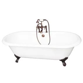 Duet 67″ Cast Iron Double Roll Top Tub Kit – Oil Rubbed Bronze Accessories