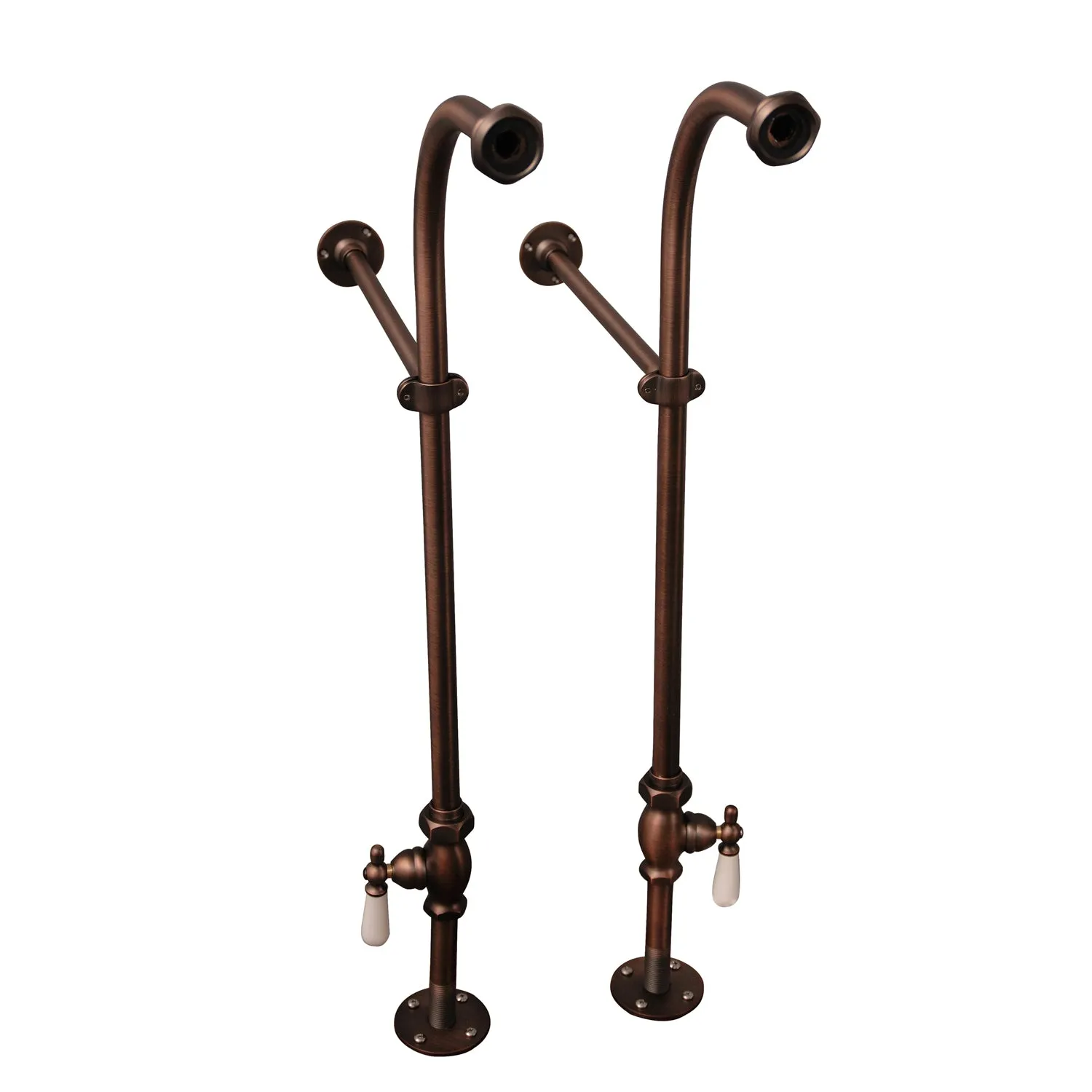 Duet 67″ Cast Iron Double Roll Top Tub Kit – Oil Rubbed Bronze Accessories