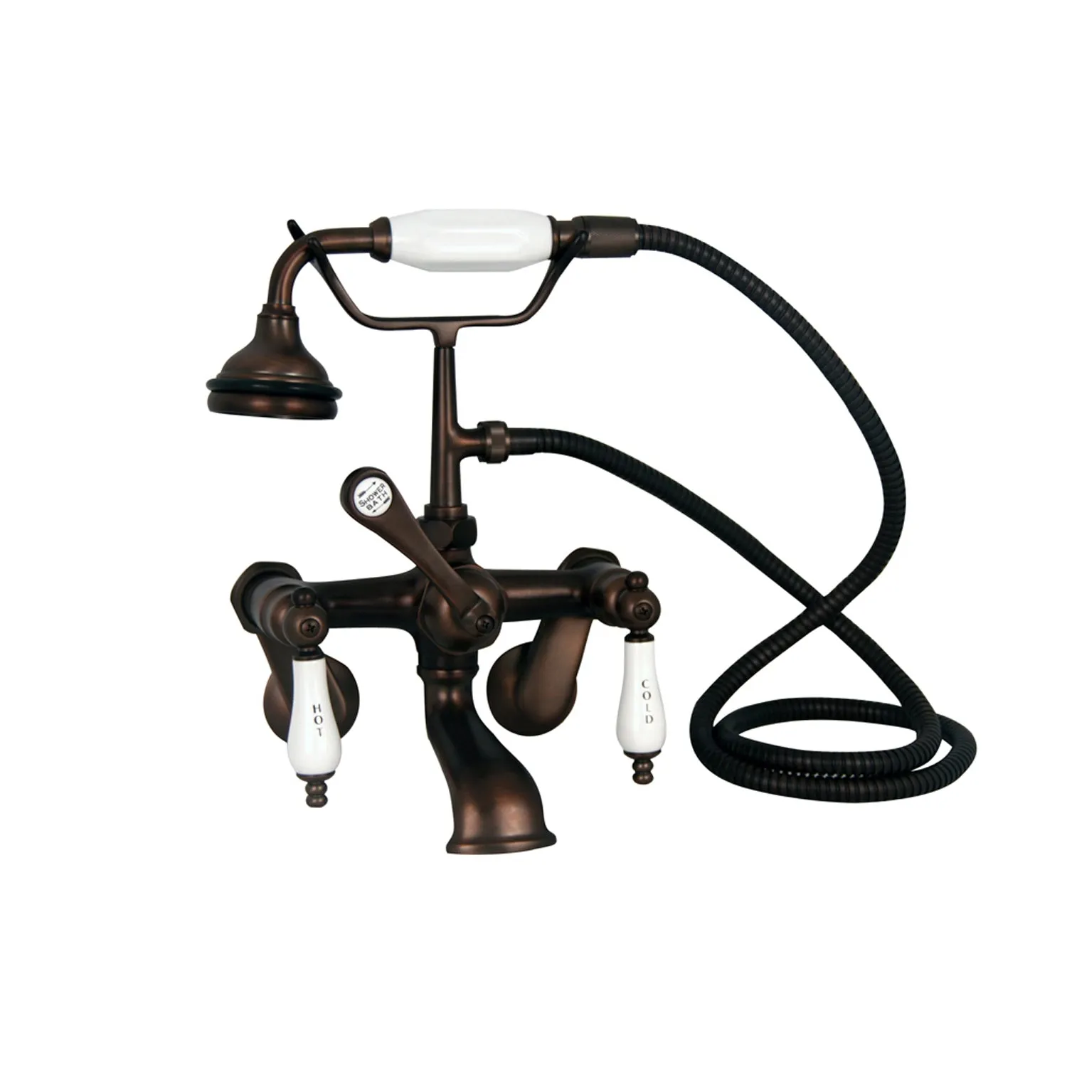 Duet 67″ Cast Iron Double Roll Top Tub Kit – Oil Rubbed Bronze Accessories